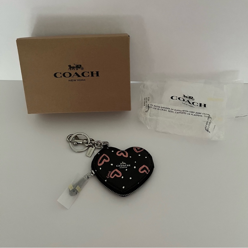 Coach Coin Pouch Bag Charm With Crayon Hearts Print
NWT - Picture 2 of 10